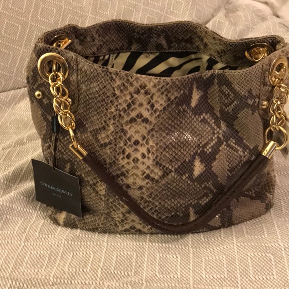 cynthia rowley snakeskin purse